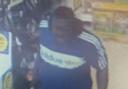 Police want to speak to this man following a robbery in Tesco
