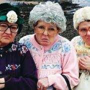 The Fizzogs as the 'dancing grannies'