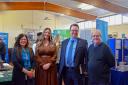 Mike Wood MP with exhibitors at his last apprenticeship fair