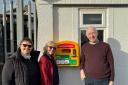 Left to right: Revd Catherine Mitchell, acting team rector in the Gornal and Sedgley Team Ministry, Canon Jan Humphries (from St Andrews) and the Revd Steve Carpenter (the pastor at Bridge Church) pictured with the new defibrillator at The Straits