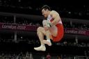 Kristian Thomas competes during the men's vault final PHOTO BY DAVID ASHDOWN