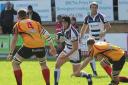 James Rodley looks for a way through Birmingham and Solihull's defence