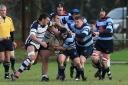 Flanker Matt Squires does battle for DK's against Preston - pic by Ian Jackson