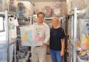 Mike Wood MP with Katie Ashby of Kids Clothes Project