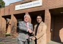 Dudley Council leader, Cllr Patrick Harley and Amarjit Dhanda from Wellington DLC Ltd shake hands on the deal for the former Dudley Leisure Centre site. Picture: Local Democracy Reporting Service/ Martyn Smith