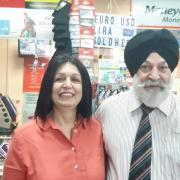 Netherton postmaster Sukhdev Singh and his wife Narinder Kaur