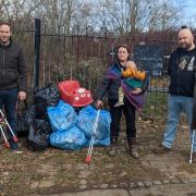 L-r – Cllr Keiran Casey, Donna Haddock from Sycamore Adventure Centre and resident and community campaigner Karl Denning