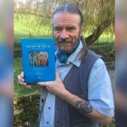 Writer Graham Fisher with his new book about Stourbridge Glass Museum