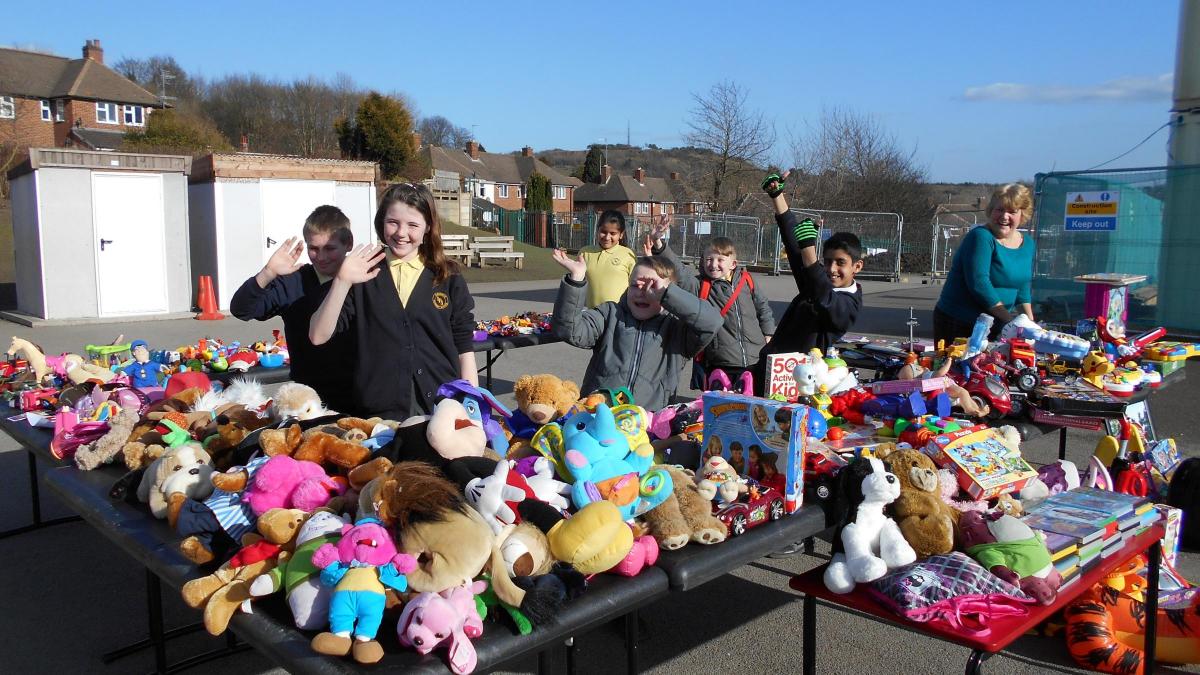 A toy sale at Sledmere Primary School helped boost the total raised to £2,700.