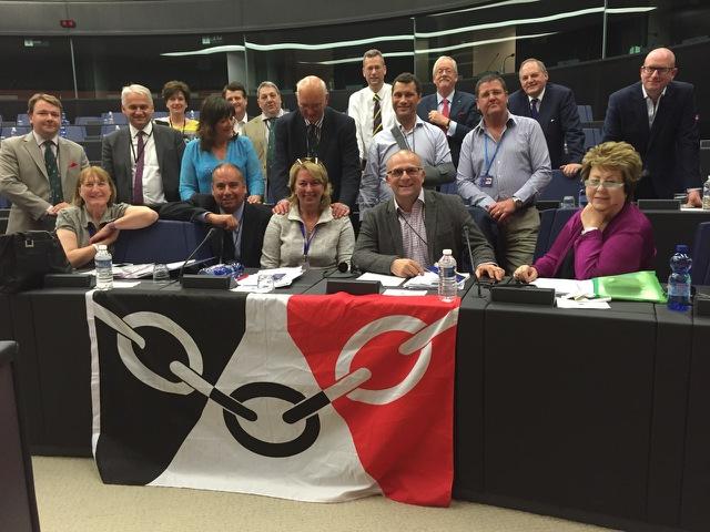 UKIP MEPs from across the UK joined the party's West Midlands' representatives Bill Etheridge, Jill Seymour and James Carver, to get their noggings together at the EU Parliament in Strasbourg and prepare a for a bostin' day in the Black Country calendar.
