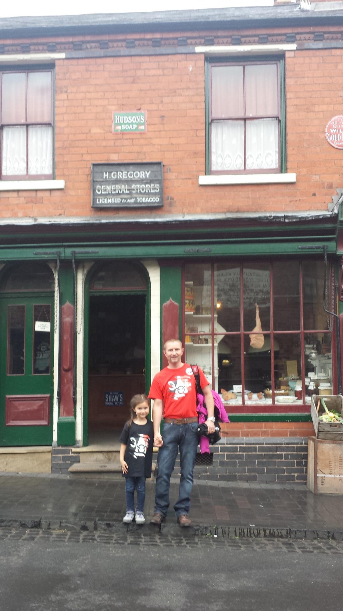 Nick Gregory celebrating at the Black Country Museum with his daughter.