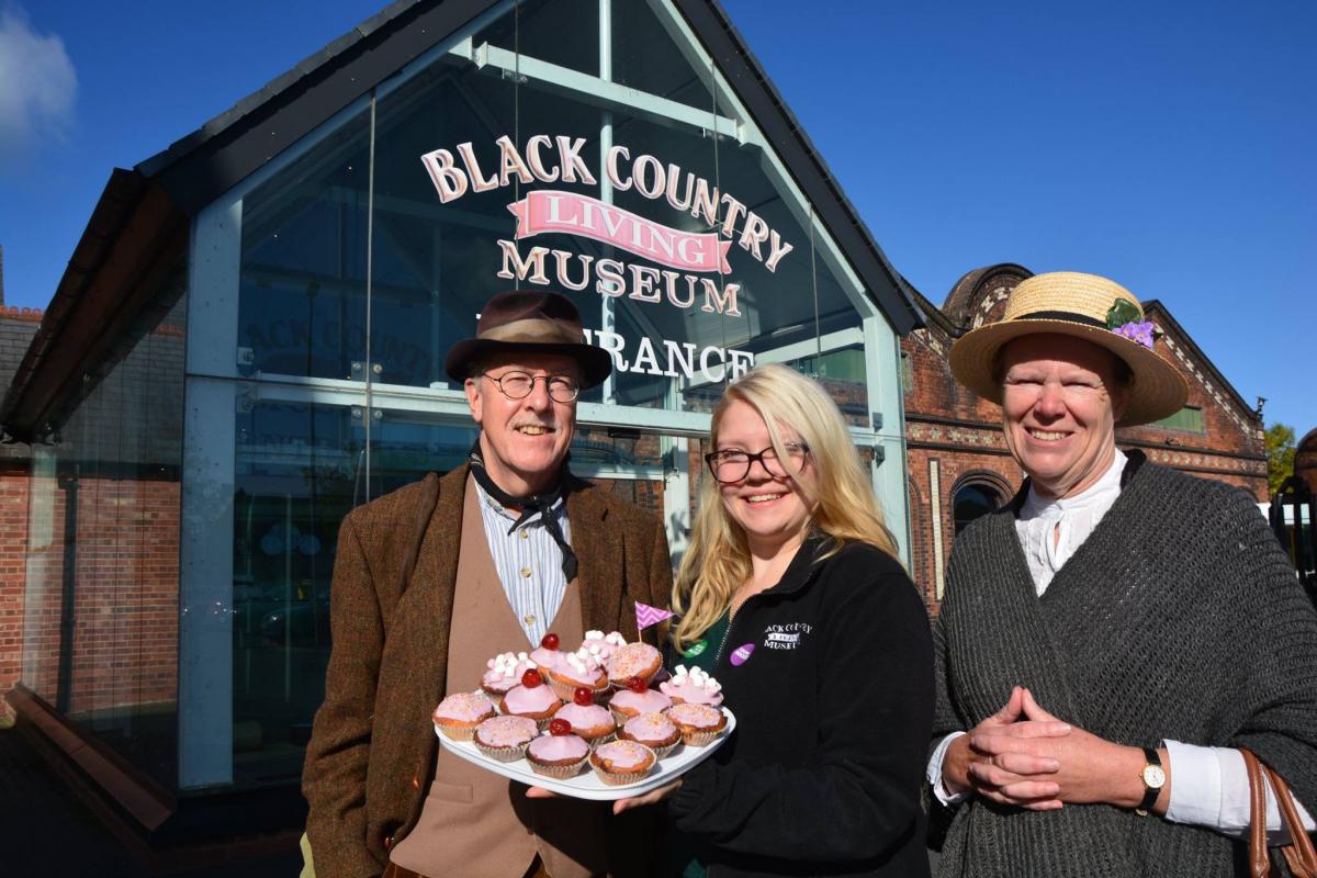 Staff at Black Country Living Museum with some sweet treats.