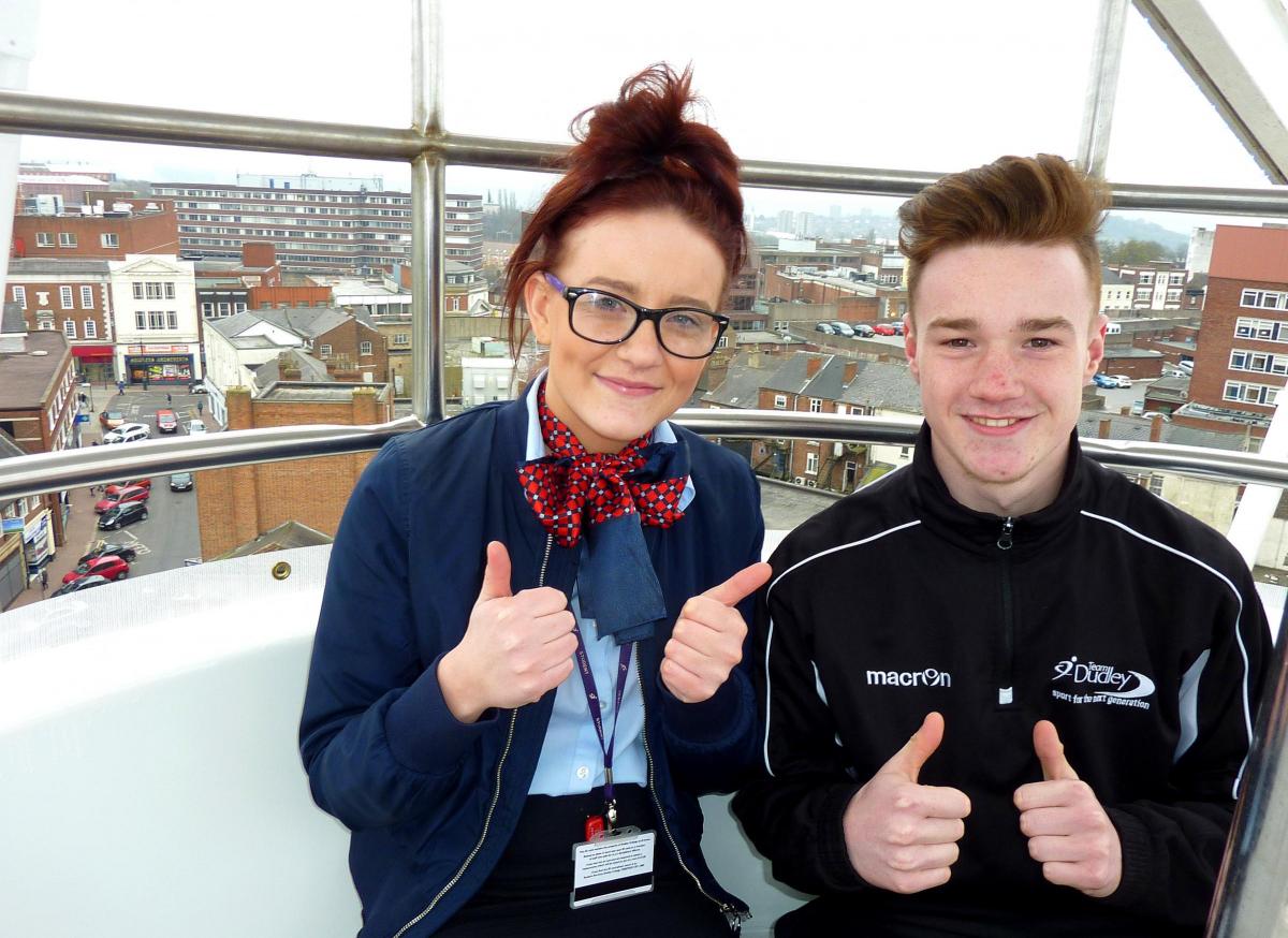 Dudley College students Tia O’Brien, aged 16,  and Jack Turner, aged 16