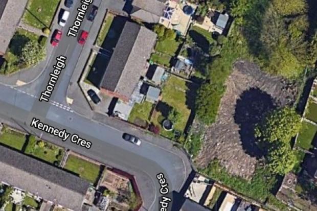 An aerial view of where the proposed building could be built on Kennedy Crescent. Image: Google Maps.