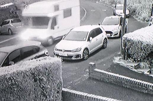 Dudley News: The van was caught on CCTV being driven down the street