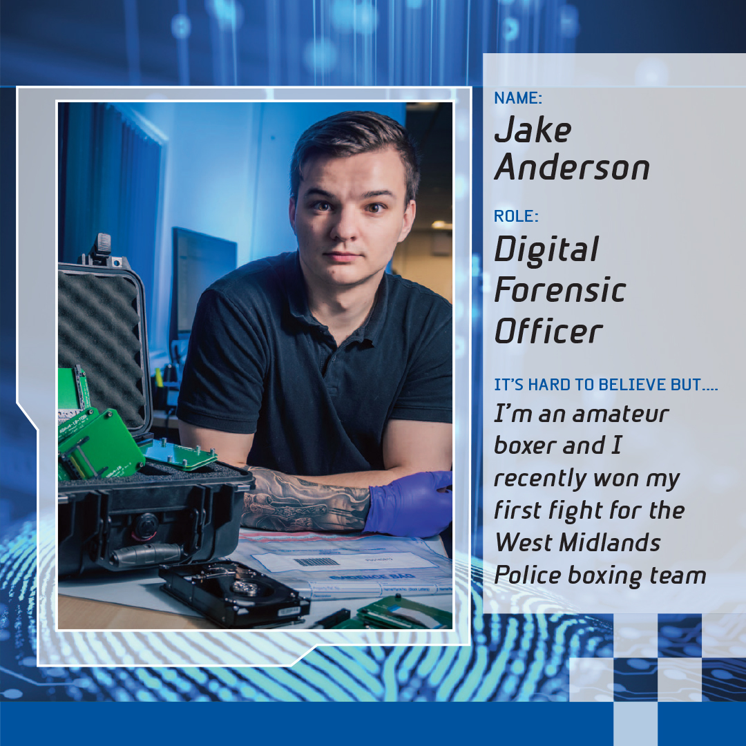 Jake Anderson - digital forensic officer and star of Forensics: The Real CSI. Pic - West Midlands Police