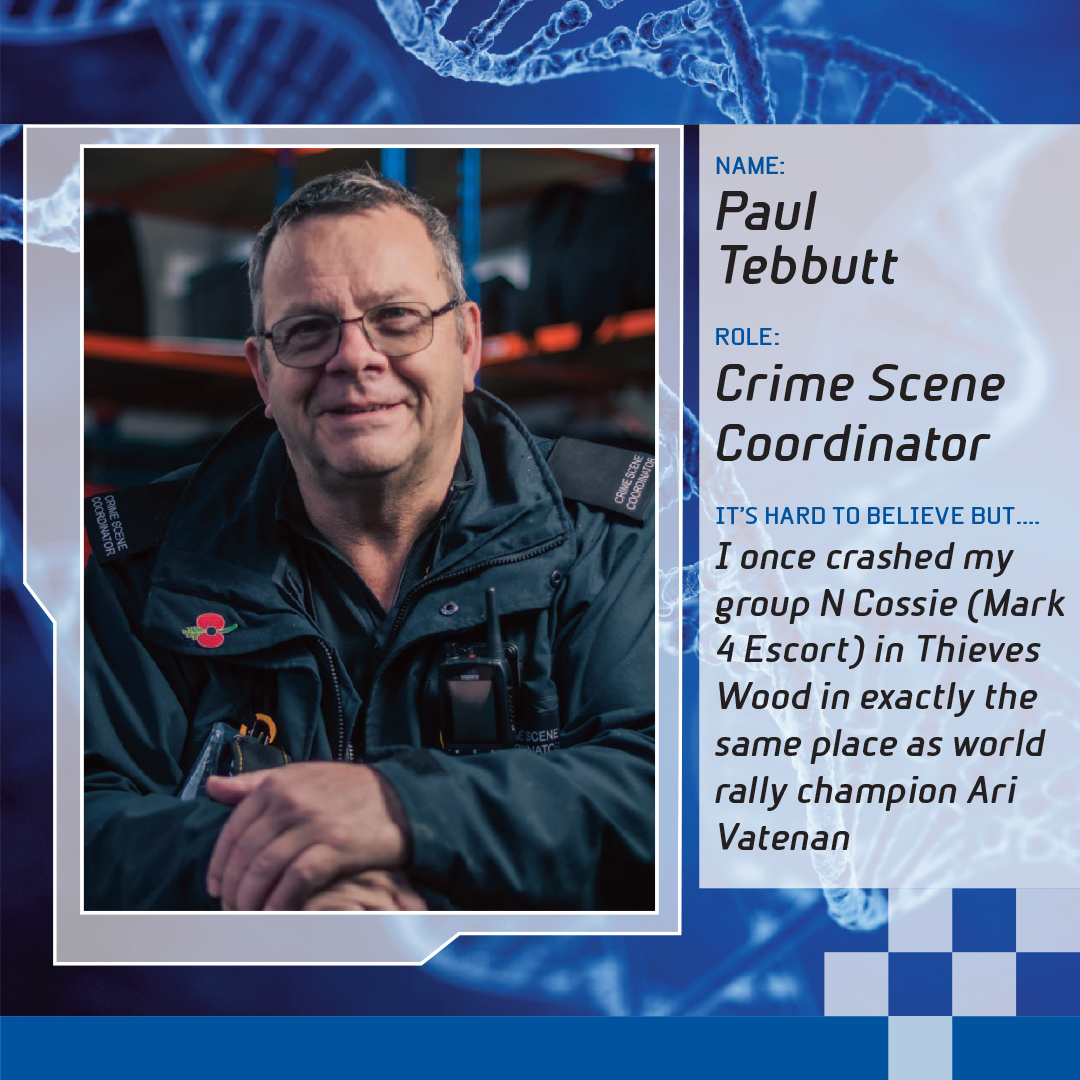 Crime scene coordinator Paul Tebbutt who appears in BBC Two show Forensics: The Real CSI