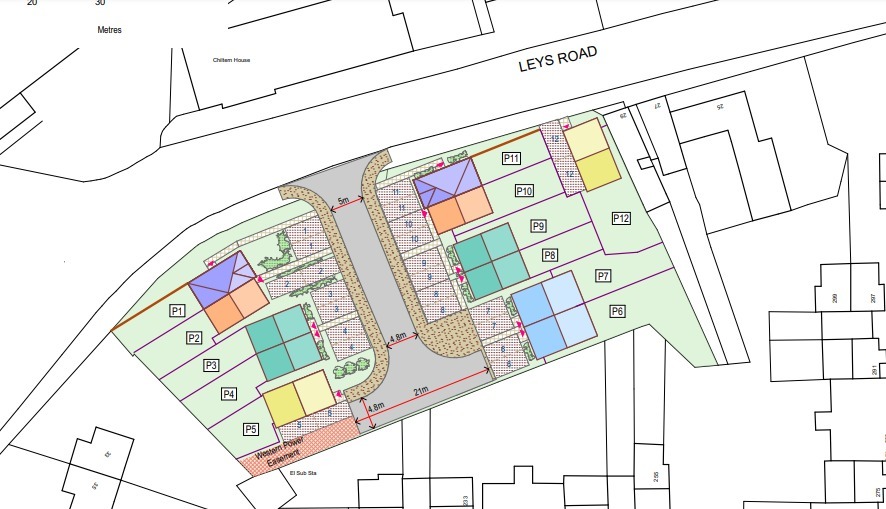 A plan of how the proposed new homes for the old Woodman site in Brierley Hill will be laid out. PIC: Steve Haskey Design