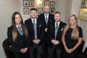 Pictured from left: Natalie Jones, Jake Gaunt, Darren Share, Sam Gaunt and Heidi Share at F P Gaunt & Sons Ltd, Percival House Funeral Home, High Street, Rowley Regis.