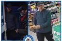 Police would like to speak with the two men in these photos. Pic: West Midlands Police