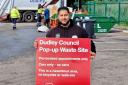 Cllr Shaz Saleem, Dudley Council's cabinet member for highways and public realm, at Dudley's pop up tip
