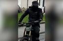 CCTV of a motorbike rider police want to identify