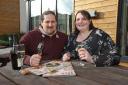 Alexandra and Neil Rollinson celebrate their £50,000 win courtesy of Brewers Fayre