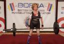 Pat Reeves pictured as she broke the M8 World Deadlift record with a 60.5 kg lift in King's Lynn on March 26. Pic by Dave McWilliams