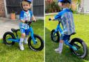 The Hornit Airo balance bike in 'Mavericks Blue'