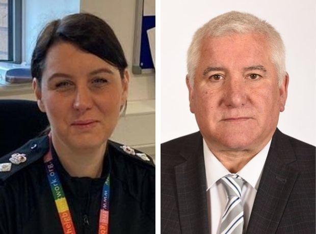 Dudley News: Chief Supt Kim Madill, left, Cllr Patrick Harley - leader of Dudley Council - right.