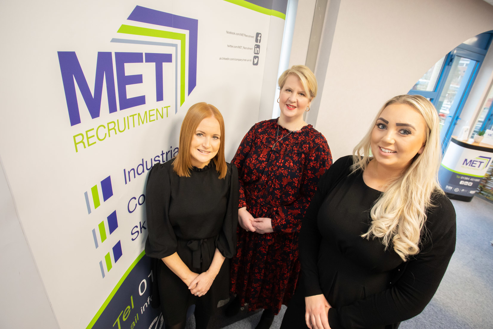L-r - Nella Share, Sarah Nicholson and Stella Wakeham of MET Recruitment