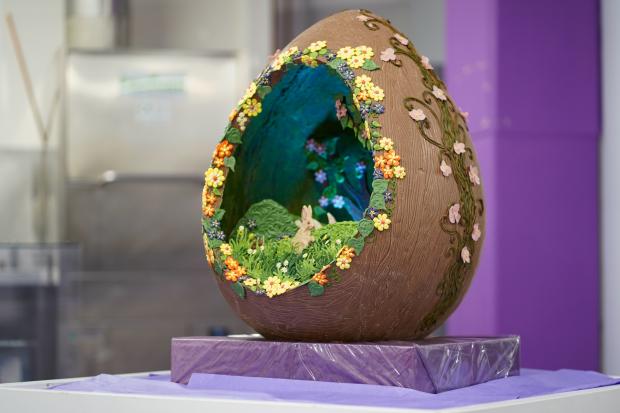 Dudley News: The Cadbury World Easter-themed chocolate creation at Cadbury World. Credit: PA Wire/PA Images