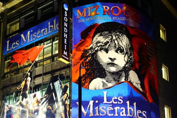 Les Misérables billboard. Credit: PA