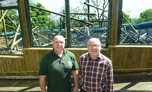 Dudley News: Zoo manager Matt Lewis and zoo director Derek Grove outside the new enclosure.