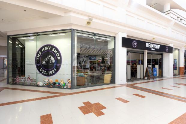 Dudley News: The new HMV shop on the upper mall near to Next at Merry Hill