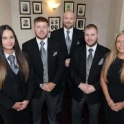 Pictured from left: Natalie Jones, Jake Gaunt, Darren Share, Sam Gaunt and Heidi Share at F P Gaunt & Sons Ltd, Percival House Funeral Home, High Street, Rowley Regis.