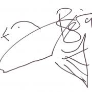 The dove drawn by rock legend David Bowie
