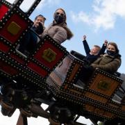 People enjoy the attractions at Alton Towers in Staffordshire, as England takes another step back towards normality with the further easing of lockdown restrictions. Credit:PA