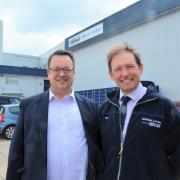 Dudley South MP Mike Wood with Welin Lambie managing director Ben Dunscombe