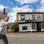 Carl Falconer who has been going to The Tilted Barrel pub for about 40 years.  Pic - SWNS
