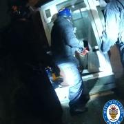 Police gained access to the address with a drugs warrant