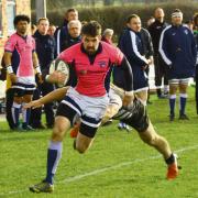 l Winger Nathan Bressington leaves defenders in his wake to score the a try against Luctonians as Stourbridge continued their fight for promotion glory in National Two North.