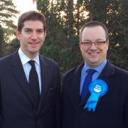 Chris Kelly MP with Councillor Mike Wood - the new Dudley South Parliamentary candidate for the Conservatives.