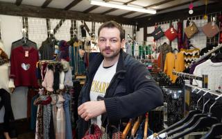 Owner of Baileys Boutique clothes shop in Kington, Bruce Childs.