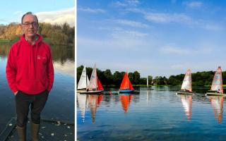 Ian Cowdale, Rear Commodore at Himley Hall Sailing Club, and boats on the lake. Pics - Himley Hall Sailing Club/Sarah Bonnar