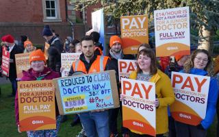 Junior doctors on strike. Picture: Jacob King/PA Wire