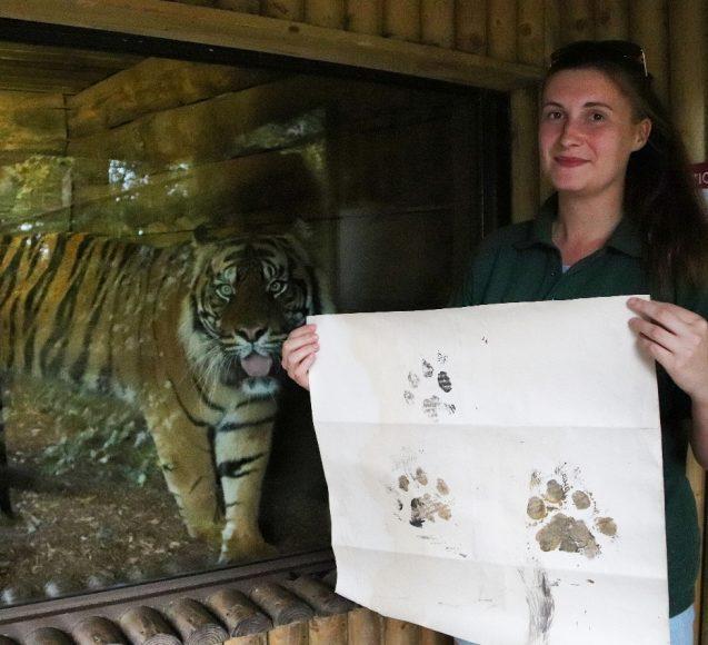 Keeper Cheyenne Darkins with some of the prints